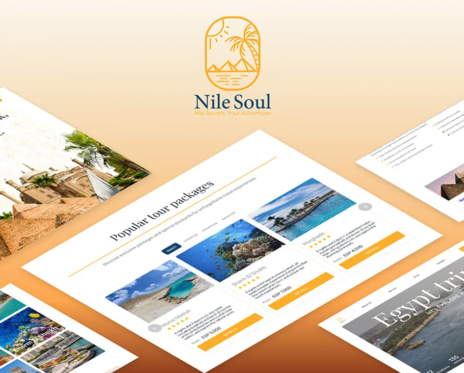 Nile Soul — A tourism company website highlighting Egypt's landmarks.